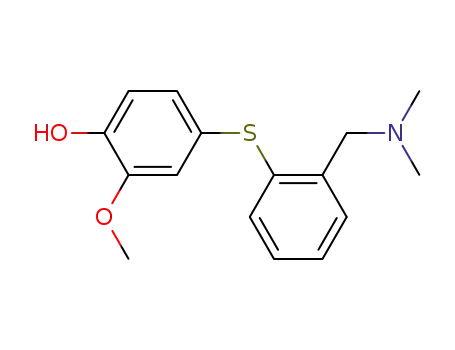N,N-dimethyl-2-(4-hydroxy-3-methoxyphenylthio)benzylamine