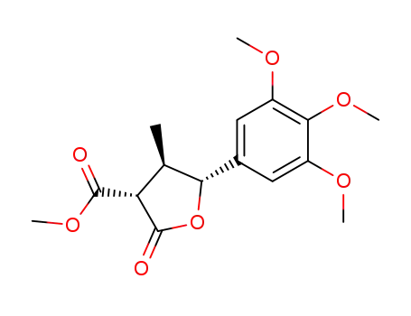 (3S,4R,5R)-4-Methyl-2-oxo-5-(3,4,5-trimethoxy-phenyl)-tetrahydro-furan-3-carboxylic acid methyl ester
