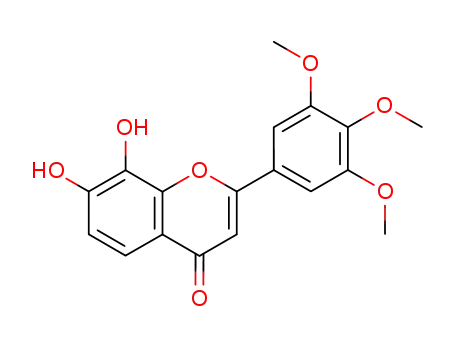 Molecular Structure of 79492-68-5 (4H-1-Benzopyran-4-one,7,8-dihydroxy-2-(3,4,5-trimethoxyphenyl)-)