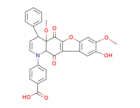 4-(3-Hydroxy-2,9a-dimethoxy-5,10-dioxo-9-phenyl-5,9,9a,10-tetrahydro-5aH-11-oxa-6-aza-benzo[b]fluoren-6-yl)-benzoic acid