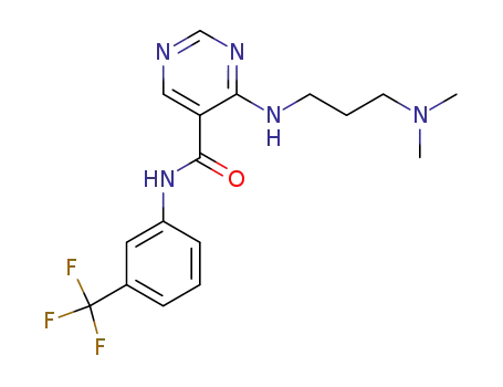 4-(3-Dimethylamino-propylamino)-pyrimidine-5-carboxylic acid (3-trifluoromethyl-phenyl)-amide