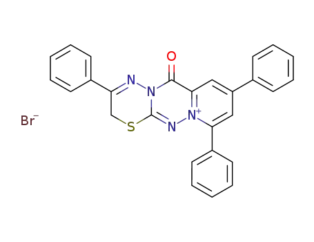 10-Oxo-3,6,8-triphenyl-2H,10H-1-thia-4,4a,9-triaza-8a-azonia-anthracene; bromide