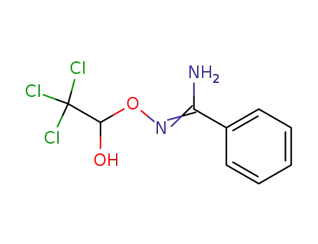 Molecular Structure of 111321-11-0 (O-(2,2,2-Trichloro-1-hydroxyethyl)benzamidoxime)