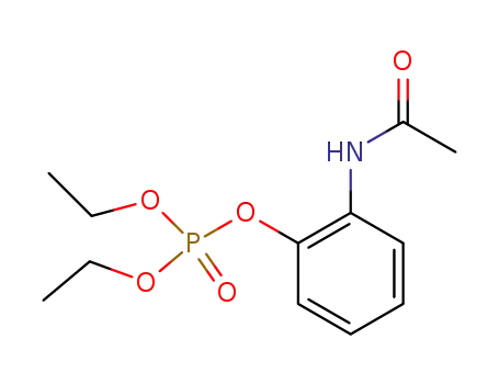 Molecular Structure of 89277-80-5 (Phosphoric acid, 2-(acetylamino)phenyl diethyl ester)