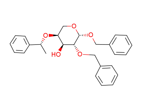 benzyl 2-O-benzyl-4-O-(R)-(1-phenylethyl)-β-L-arabinopyranoside