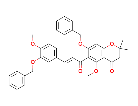 7-Benzyloxy-6-[(E)-3-(3-benzyloxy-4-methoxy-phenyl)-acryloyl]-5-methoxy-2,2-dimethyl-chroman-4-one