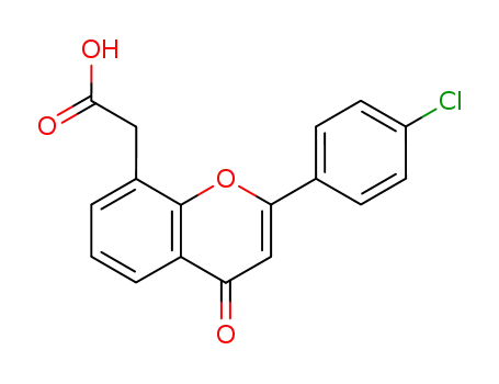[2-(4-Chlorophenyl)-4-oxo-4H-1-benzopyran-8-yl]acetic acid