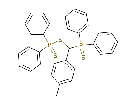 diphenylthiophosphinoyl <(diphenylthiophosphinoyl)(4-methylphenyl)methyl> sulfide