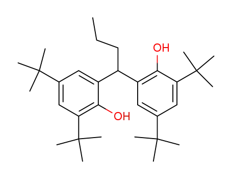 Molecular Structure of 51685-31-5 (Phenol, 2,2'-butylidenebis[4,6-bis(1,1-dimethylethyl)-)