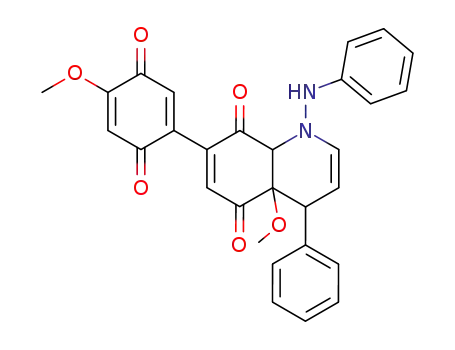 4a-Methoxy-7-(4-methoxy-3,6-dioxo-cyclohexa-1,4-dienyl)-4-phenyl-1-phenylamino-1,4,4a,8a-tetrahydro-quinoline-5,8-dione