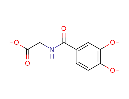 Molecular Structure of 16533-60-1 (3,4-Dihydroxyhippuric Acid)