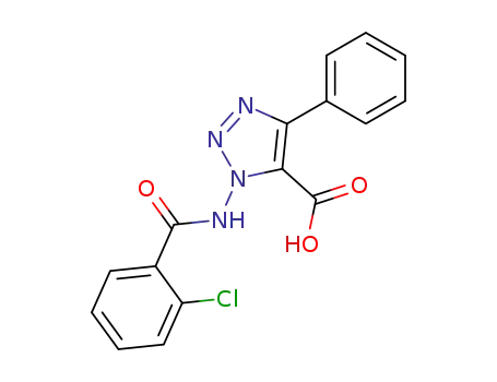 Molecular Structure of 113631-73-5 (1H-1,2,3-Triazole-5-carboxylic acid,
1-[(2-chlorobenzoyl)amino]-4-phenyl-)