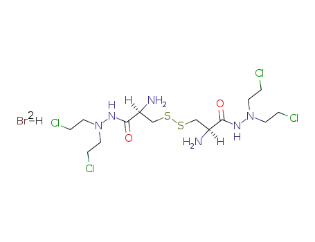 Molecular Structure of 53317-25-2 (L-Cystine,bis[2,2-bis(2-chloroethyl)hydrazide], dihydrobromide (9CI))