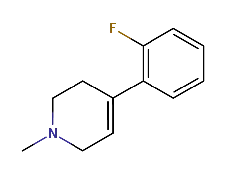 Molecular Structure of 75663-55-7 (4-(2-fluorophenyl)-1-methyl-1,2,3,6-tetrahydropyridine)