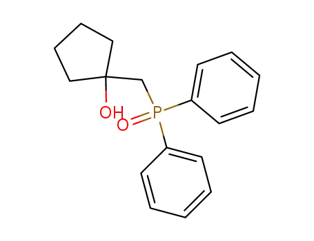 Molecular Structure of 89358-62-3 (Cyclopentanol, 1-[(diphenylphosphinyl)methyl]-)
