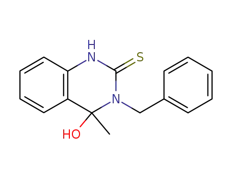 2(1H)-Quinazolinethione,
3,4-dihydro-4-hydroxy-4-methyl-3-(phenylmethyl)-