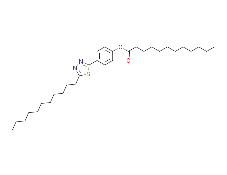 Molecular Structure of 77477-67-9 (Dodecanoic acid, 4-(5-undecyl-1,3,4-thiadiazol-2-yl)phenyl ester)