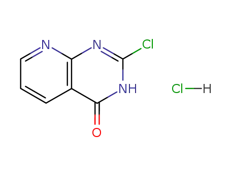 Molecular Structure of 126728-21-0 (2-CHLOROPYRIDO[2,3-D]PYRIMIDIN-4(1H)-ONE HYDROCHLORIDE)
