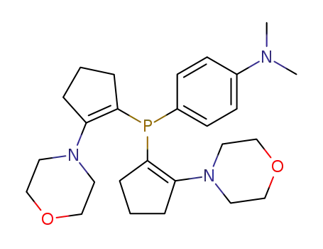 Molecular Structure of 125787-84-0 ({4-[Bis-(2-morpholin-4-yl-cyclopent-1-enyl)-phosphanyl]-phenyl}-dimethyl-amine)