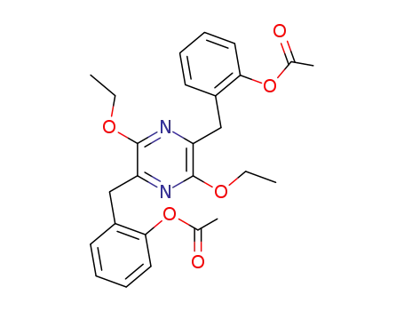 2,5-bis-(2-acetoxybenzyl)-3,6-diethoxypyrazine