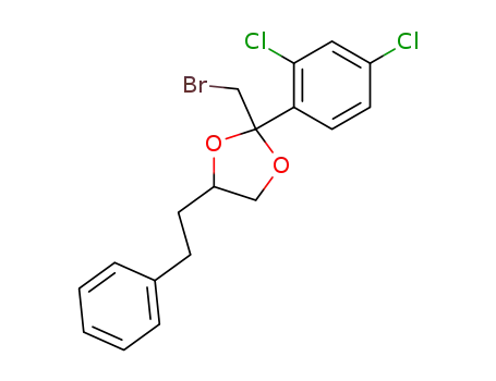 Molecular Structure of 61397-29-3 (1,3-Dioxolane,
2-(bromomethyl)-2-(2,4-dichlorophenyl)-4-(2-phenylethyl)-)