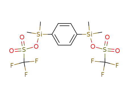 Molecular Structure of 156578-34-6 (<phen-1,4-ylenbis(dimethylsilandiyl)>-bis(trifluoromethansulfonat))
