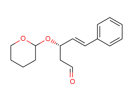 <3S(2RS),4E>-(-)-5-Phenyl-3-(tetrahydro-2H-pyran-2-yloxy)-4-penten-1-al