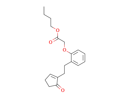 Molecular Structure of 85461-05-8 (Acetic acid, [2-[2-(5-oxo-1-cyclopenten-1-yl)ethyl]phenoxy]-, butyl ester)