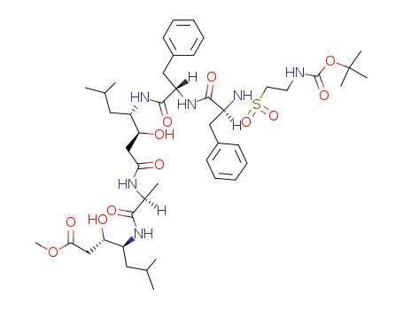 Molecular Structure of 102153-07-1 (Boc-Tau-Phe-Phe-Sta-Ala-Sta-OCH<sub>3</sub>)