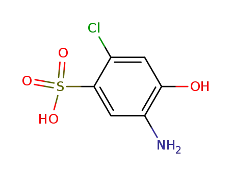 Molecular Structure of 132396-97-5 (2-amino-5-chlorophenol-4-sulphonic acid)