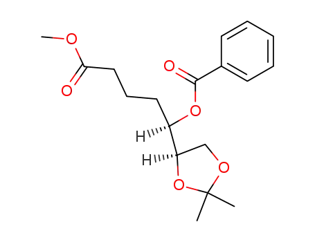Benzoic acid (R)-1-((R)-2,2-dimethyl-[1,3]dioxolan-4-yl)-4-methoxycarbonyl-butyl ester
