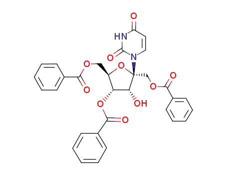 2-(1,4,6-tri-O-benzoyl-β-D-psicofuranosyl)uracil