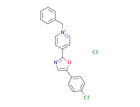 Molecular Structure of 97814-06-7 (1-Benzyl-4-[5-(4-chloro-phenyl)-oxazol-2-yl]-pyridinium; chloride)