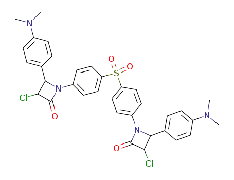2-Azetidinone,
1,1'-(sulfonyldi-4,1-phenylene)bis[3-chloro-4-[4-(dimethylamino)phenyl]-