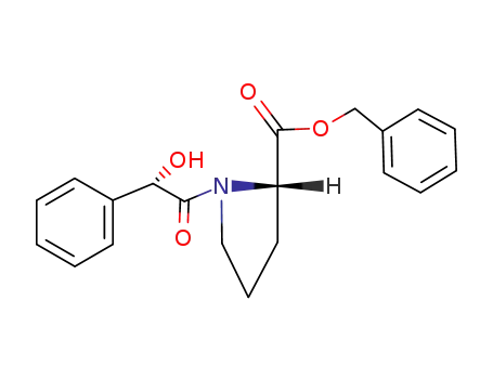 Molecular Structure of 124778-27-4 (L-Proline, 1-(hydroxyphenylacetyl)-, phenylmethyl ester, (S)-)