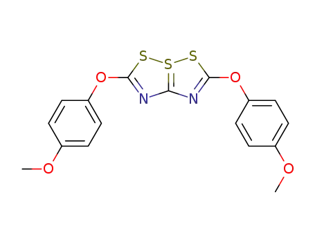 Molecular Structure of 127082-48-8 (4l4-[1,2,4]Dithiazolo[1,5-b][1,2,4]dithiazole,
2,6-bis(4-methoxyphenoxy)-)