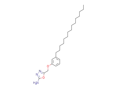 Molecular Structure of 117554-46-8 (5-[(3-pentadecylphenoxy)methyl]-1,3,4-oxadiazol-2-amine)