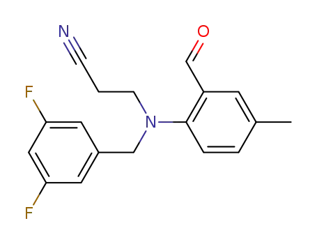 N-(2-cyanoethyl) N-(3,5-difluorobenzyl)-2-amino-5-methylbenzaldehyde