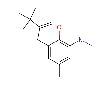 2-Dimethylamino-6-(3,3-dimethyl-2-methylene-butyl)-4-methyl-phenol