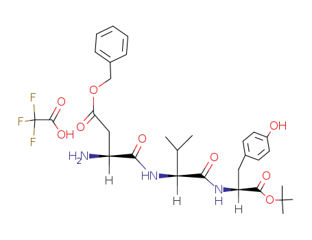 Molecular Structure of 100102-93-0 (H-Asp(OBzl)-Val-Tyr-OBu<sup>t</sup>*TFA)