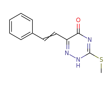 1,2,4-Triazin-5(2H)-one, 3-(methylthio)-6-(2-phenylethenyl)-