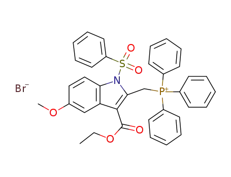(1-Benzenesulfonyl-3-ethoxycarbonyl-5-methoxy-1H-indol-2-ylmethyl)-triphenyl-phosphonium; bromide