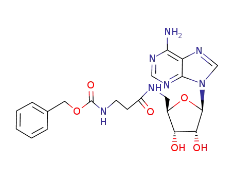 (2-{[(2R,3S,4R,5R)-5-(6-Amino-purin-9-yl)-3,4-dihydroxy-tetrahydro-furan-2-ylmethyl]-carbamoyl}-ethyl)-carbamic acid benzyl ester