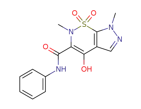 4-Hydroxy-2,7-dimethyl-1,1-dioxo-2,7-dihydro-1H-1λ<sup>6</sup>-pyrazolo[4,3-e][1,2]thiazine-3-carboxylic acid phenylamide