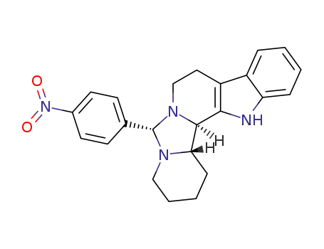 (+/-)-threo-5-(4-Nitrophenyl)-1,2,3,4,4a,4b,5a,5b,6,7-decahydro-5H-pyrido-<1',2';5,1>-imidazo<3,4-a>-β-carboline