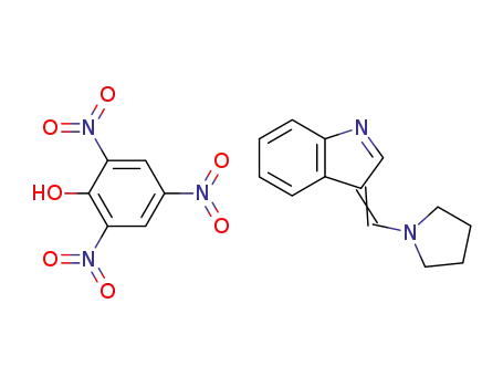 Molecular Structure of 75629-53-7 (3-(1-pyrrolidinylmethylene)-3H-indolium picrate)