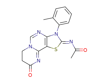 2-acetylimino-3-(o-tolyl)-3,7,8,9-tetrahydro-2H-pyrimido<1,2-c>thiazolo<5,4-e>pyrimidine-9-one