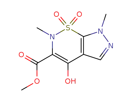 4-Hydroxy-2,7-dimethyl-1,1-dioxo-2,7-dihydro-1H-1λ<sup>6</sup>-pyrazolo[4,3-e][1,2]thiazine-3-carboxylic acid methyl ester