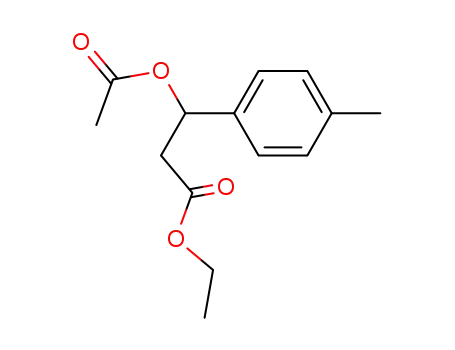 Molecular Structure of 81366-60-1 (3-Acetoxy-3-p-tolyl-propionic acid ethyl ester)