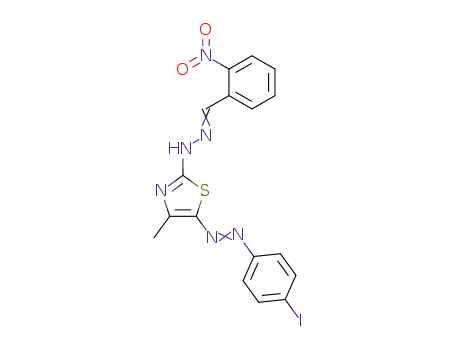 N-[5-(4-Iodo-phenylazo)-4-methyl-thiazol-2-yl]-N'-[1-(2-nitro-phenyl)-meth-(Z)-ylidene]-hydrazine